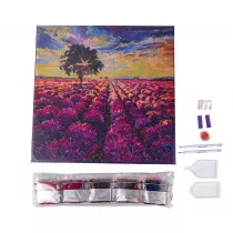 Epee Obraz na p��tnie z mozaik� Lawendowe pole 30x30cm