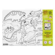 Funny Mat White - Dinozaury. Mata do kolorowania wielokrotnego u�ytku Strigo