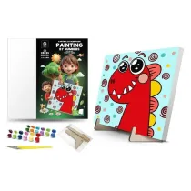 Qbee Malowanie po numerach - Z�baty dino 25x25cm