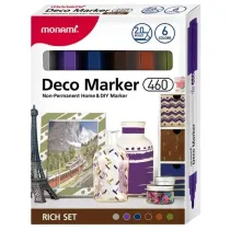 Monami Markery akrylowe Deco Marker 6 szt.