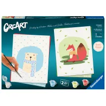 Malowanie po numerach CreArt - Zestaw Mi� z liskiem Ravensburger
