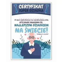 LearnHow Certyfikat A4 Dzie� Super Dziadka 5szt