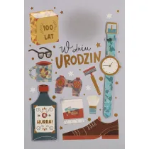 Pan Dragon Karnet B6 Urodziny (wymienne cyfry)