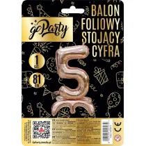 GoParty Balon foliowy stoj�cy 5 rose gold 81cm