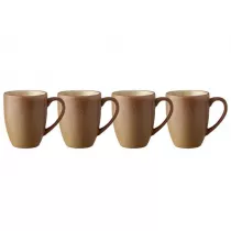 Bitz Zestaw kubkw Wood/Sand Stoneware 28077 4 x 300 ml