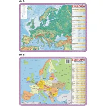 Visual System Podkadka edukacyjna. Europa mapa fizyczna i polityczna