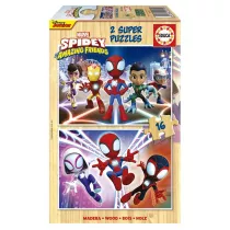 Puzzle drewniane 2x16 el. Spidey i Super-Kumple Educa