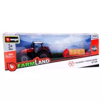 Bburago model tractor with trailer massey fergusson 8740s 10cm