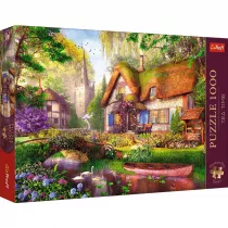 Puzzle 1000 el. Urocza chatka w lesie Trefl
