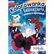 Malowanka A5 Kolorowanka z tatua�ami   �wiec� w ciemno�ci  Motyle SKRZAT 076097 SK