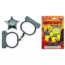 Metalowe kajdanki kowbojskie z odznak Gonher