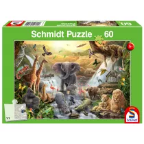 Puzzle 60 el. Zwierzta Afryki G3