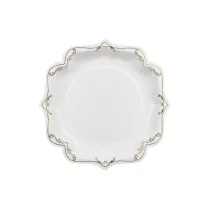 PartyDeco Talerzyki papierowe dekoracyjne bia�e 26cm 6 szt