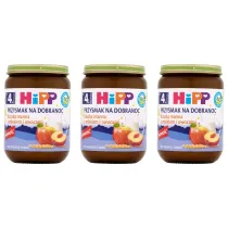 Hipp Przysmak na Dobranoc Kaszka manna z mlekiem i owocami po 4. miesi�cu zestaw 3 x 190 g Bio