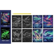 Wydrapywanka kolorowa fluorescencyjna delfiny Adar