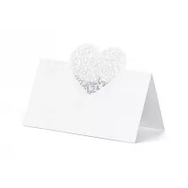 PartyDeco Wizyt�wki na st� serce 9x6.5 cm