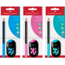 Faber-Castell Zestaw o��wek + temper�wka z gumk�