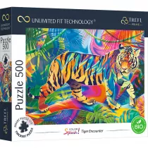 Puzzle 500 el. Color Splash! Tiger Encounter Trefl