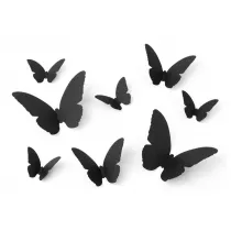 PartyDeco Dekoracja papierowa �my czarne 6-12cm