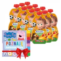 BoboVita winka Peppa Mus jabko mango pomaracza po 6 miesicu + Ksieczka GRATIS Zestaw 12 x 100 g