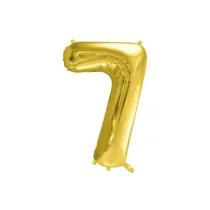 PartyDeco Balon foliowy 7 jasny z�oty 72cm