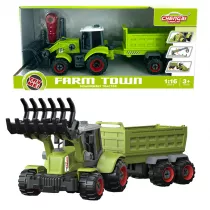 Traktor z �y�k� i przyczep� do skr�cania Askato