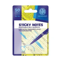 Astra Karteczki samoprzylepne transparentne 75x75mm