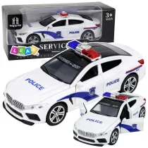 Auto policyjne �wiat�o + d�wi�k bia�e LeanToys