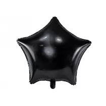 PartyDeco Balon foliowy Gwiazdka czarna 48cm