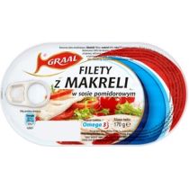 Graal Filety z makreli w sosie pomidorowym 170 g