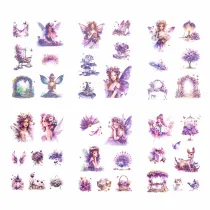 Dalprint Naklejki Pet Po�yskuj�ce Wr�ki Amethyst 6 arkuszy