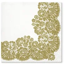 Paw Serwetki 33x33cm Lacy frame Gold op. 20szt.