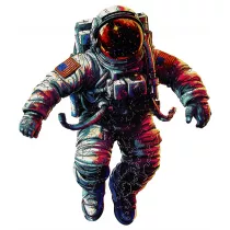 Puzzle drewniane kolorowe - Astronauta Eureka 3D