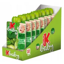 Kubu Baby Mus po 5 miesicu jabko-zielony groszek-koper woski-broku zgrzewka 9 x 100 g