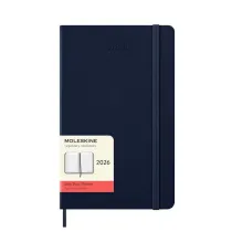 Kalendarz 2026 12M Moleskine L twarda oprawa dzienny Sapphire Blue 13x21cm