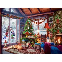 Puzzle 2000 el. �wi�teczna Chata Castorland