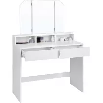 Songmics Toaletka z trjdzielnym lustrem 100 cm