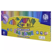 Astra Kredki o��wkowe pastelowe okr�g�e 50 szt.