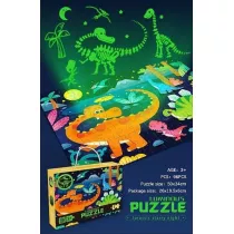 Puzzle 96 el. �wiec�ce w ciemno�ci - Dinozaury Adar