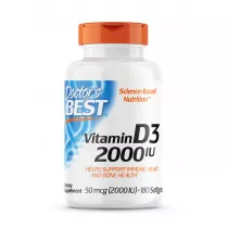 Doctors Best Witamina D3 2000 IU 50 mcg Suplement diety 180 kaps.