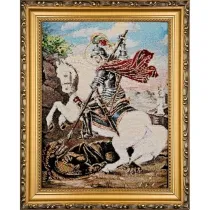 Obraz Haftowany �w. Jerzy 22x27,5cm