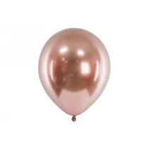 PartyDeco Balony Glossy rowe zoto 50 szt.