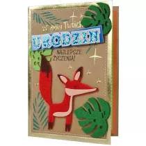 Kukartka Karnet B6 Urodziny lisek FR-017