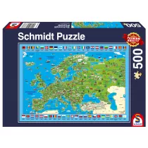 Puzzle 500 el. Odkrywanie Europy Schmidt