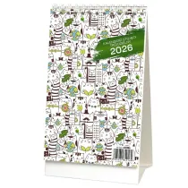 Kalendarz 2026 stojcy trjdzielny koty
