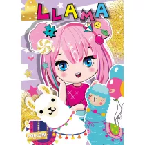 Llama - kolorowanka z naklejkami