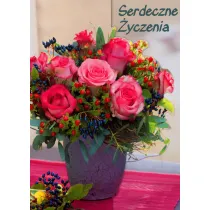 Karta Karnet Serdeczne �yczenia wycinane B6LW MIX