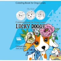Kolorowanka antystresowa 200x200 20 kartek usztywniana 2D brokat Lucky Doggy 4