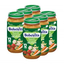BoboVita Kluseczki z warzywami i indykiem po 12 miesicu zestaw 6 x 250 g