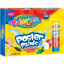 Patio Farby plakatowe w tubach Colorino Kids 6 x 30 ml